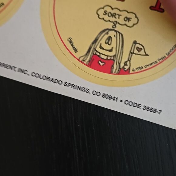Humorous Cartoon Sticker Set 6 80s Catht Colorful Collect Y2k Hunkette Rare - Picture 2 of 14